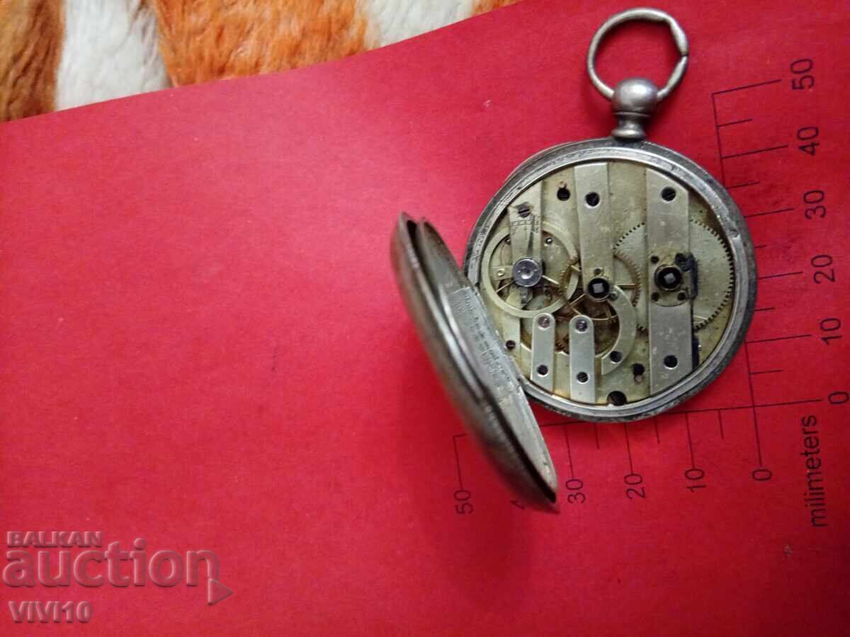 Παράδοση Παλαιό Γαλλικό ρολόι τσέπης, ασήμι