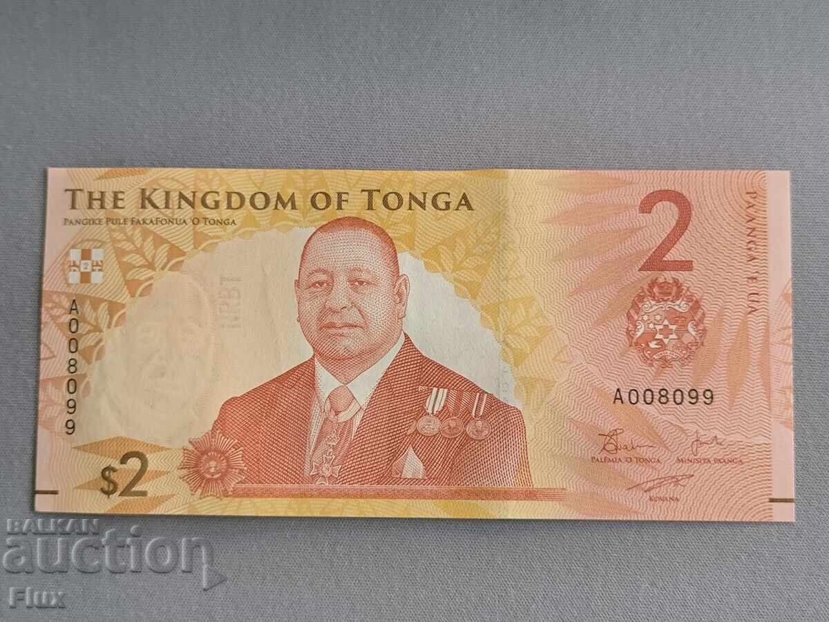 Bancnotă - Tonga - 2 paanga UNC | 2024