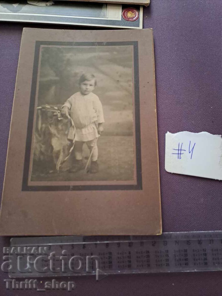 Fotografie veche - carton - copil Fotografie veche - carton - copil