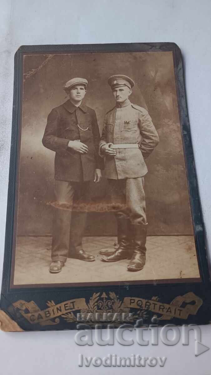 Photo Soldier and Young Man Cardboard