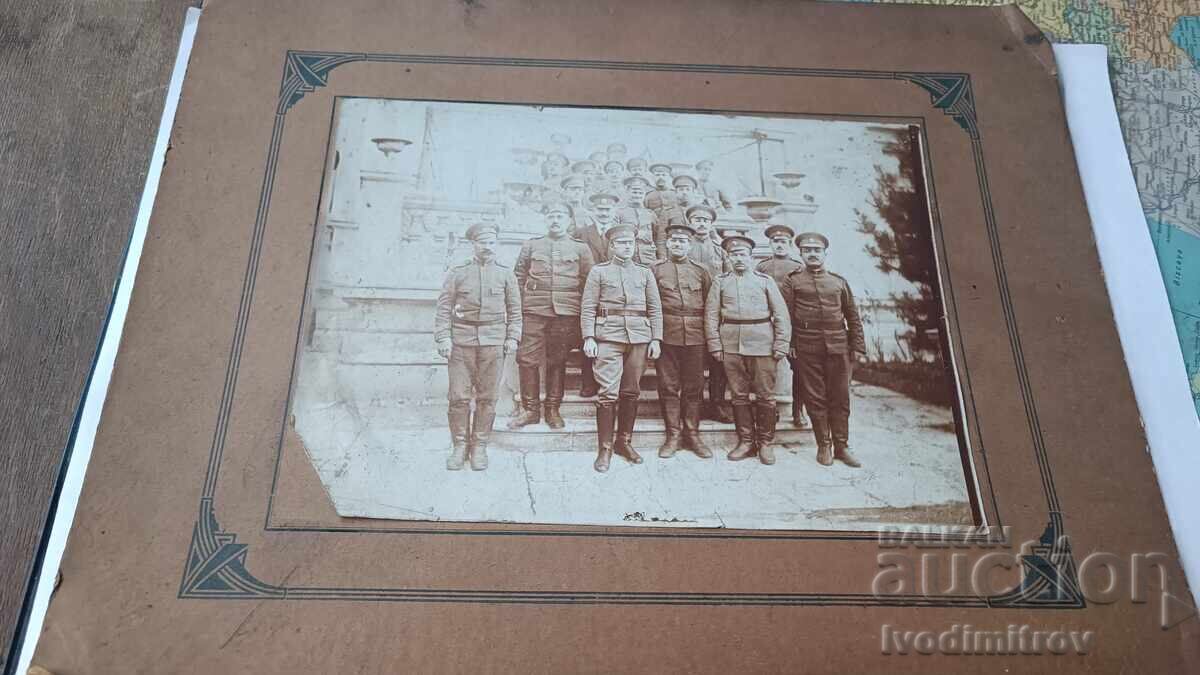 Photo of Officers and Soldiers, Cardboard Photo of Officers and Soldiers, Cardboard