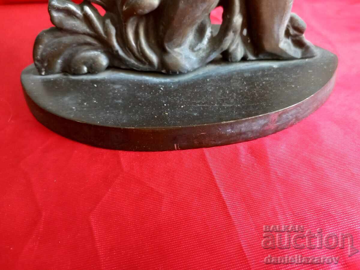 19th Century Victorian Bronze Doorstop, CHERUB, Angel - 7