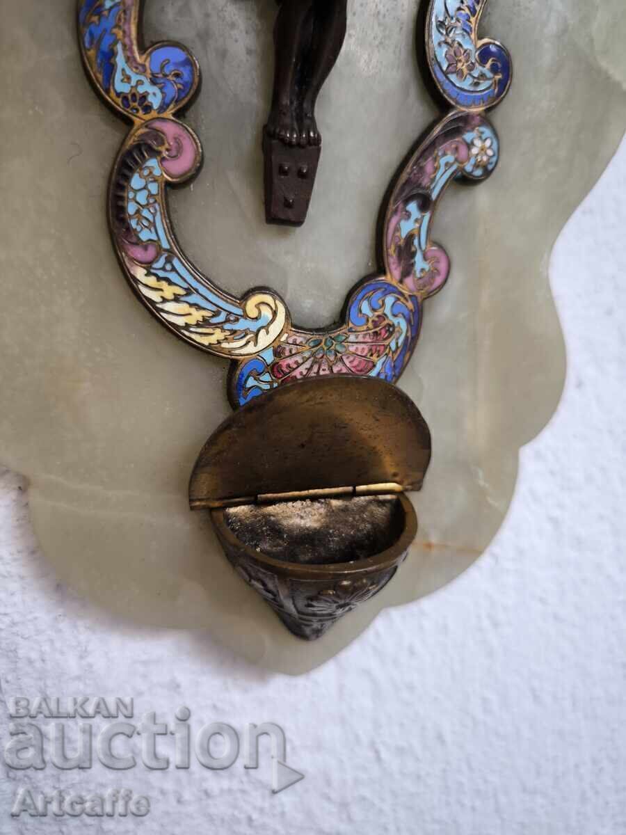 cloisonné rocaille с бронзово разпятие - 5