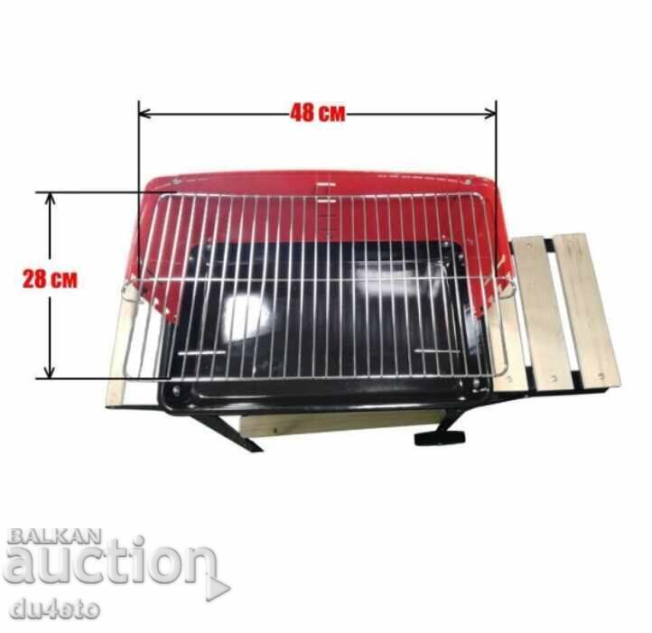 Charcoal grill, barbecue with stand and handle with price 65.00 BGN | € 33.23