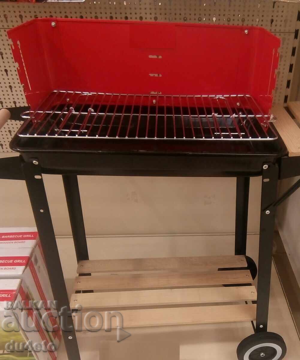 Grătar, grill, barbeque pe cărbune cu suport, mâner și - 7