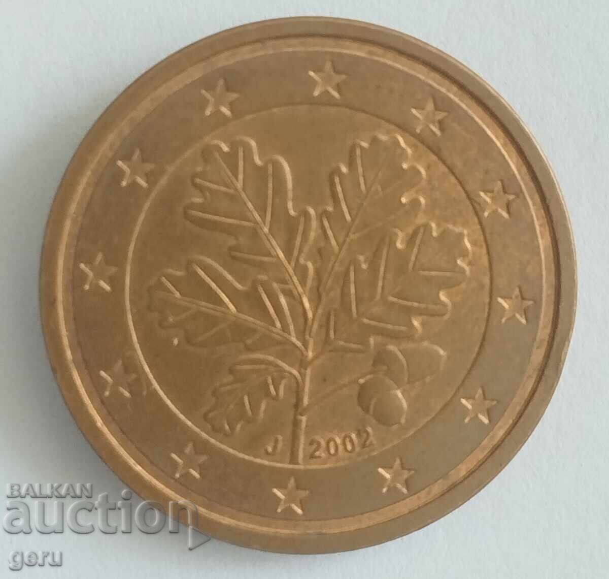 2 евроцента Германия 2002 je5 2 евроцента Германия 2002 je5
