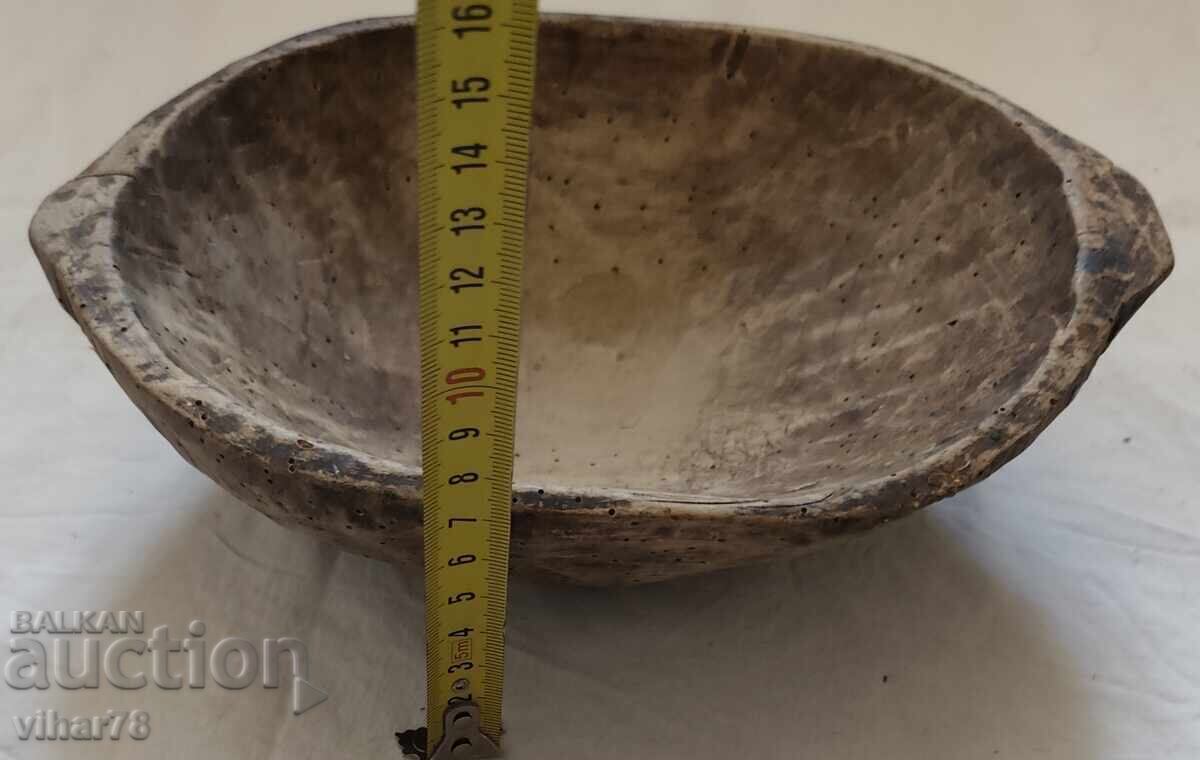 OLD WOODEN - PLATE - BOWL - 5