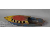 Стара Немска Метална ламаринена играчка модел лодка