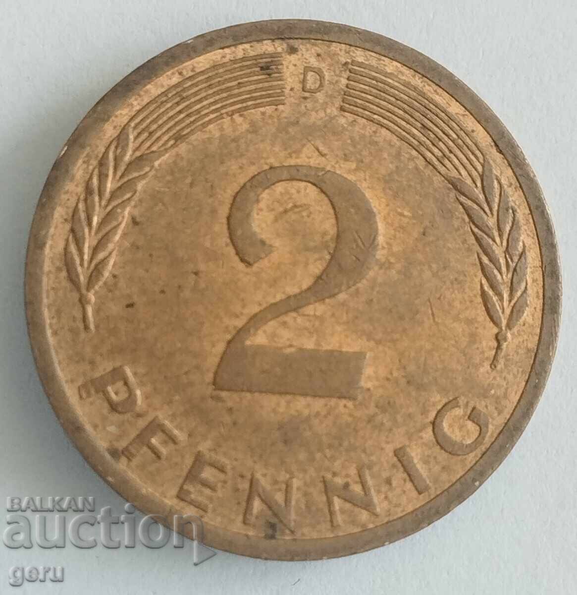 2 Pfennig Germany 1973 je5 with price € 0.20 | 0.39 BGN 2 Pfennig Germany 1973 je5 with price € 0.20 | 0.39 BGN