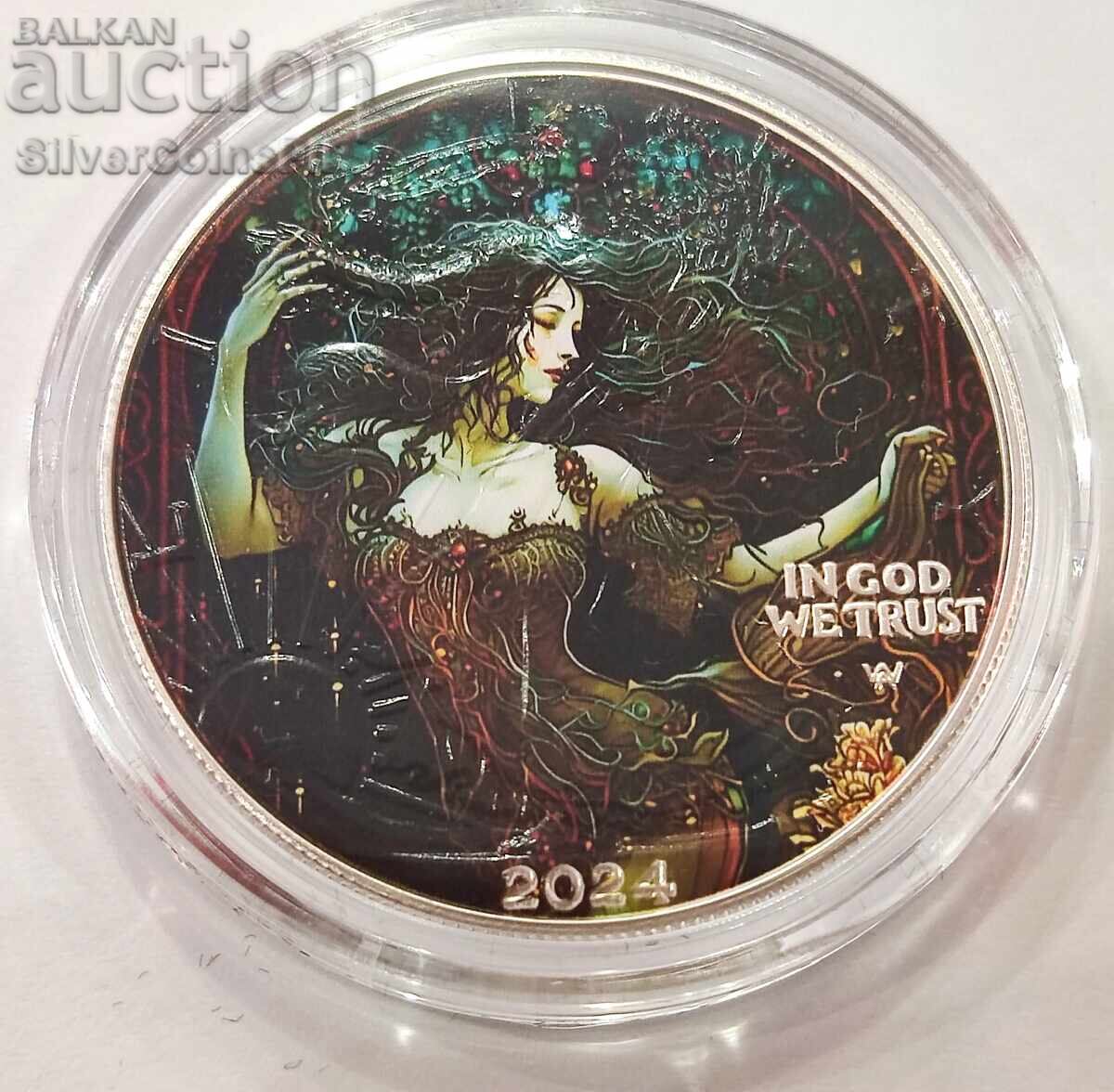 Silver 1 oz Glass Dreams 2024 USA Dark Beauty with price 170.00 BGN | € 86.92 Silver 1 oz Glass Dreams 2024 USA Dark Beauty with price 170.00 BGN | € 86.92