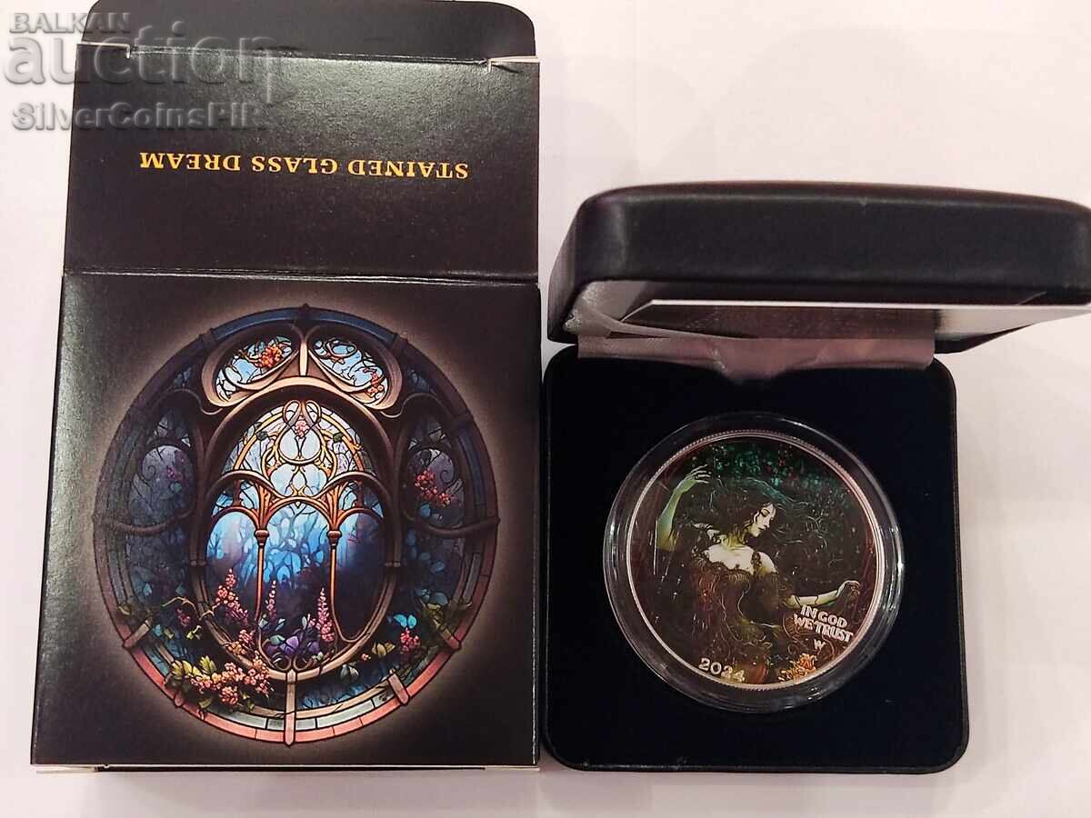 Delivery of Silver 1 oz Glass Dreams 2024 USA Dark Beauty Delivery of Silver 1 oz Glass Dreams 2024 USA Dark Beauty