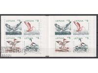 Καθαρό μπλοκ σε καρτελάκι Φαύνα Πτηνά 1992 από Λιθουανία