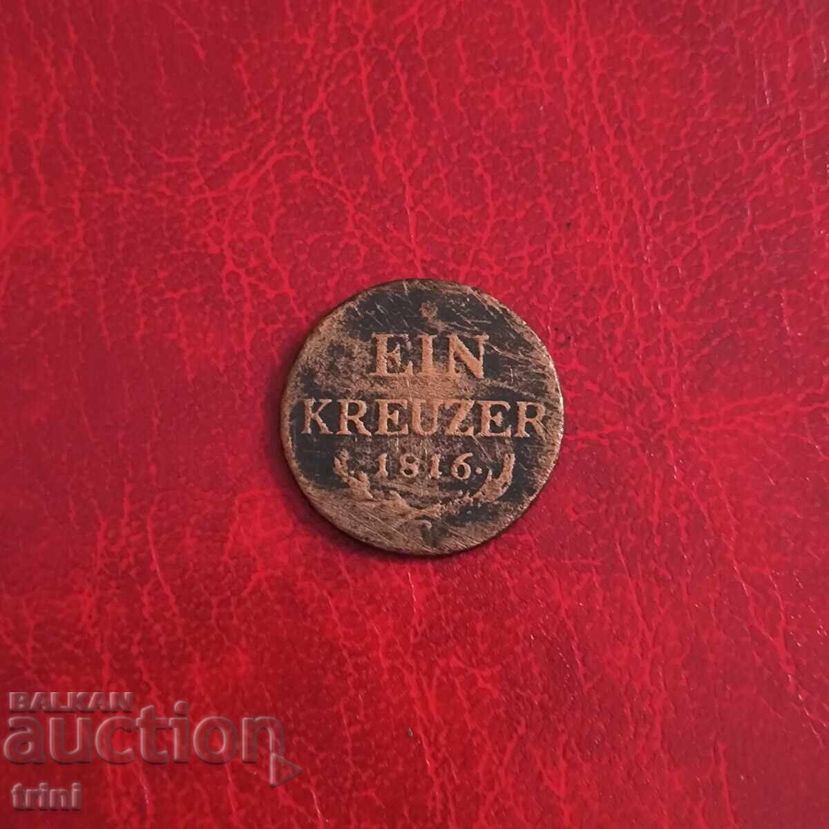 Austria 1 Kreuzer 1816 'B' - Kremnitz