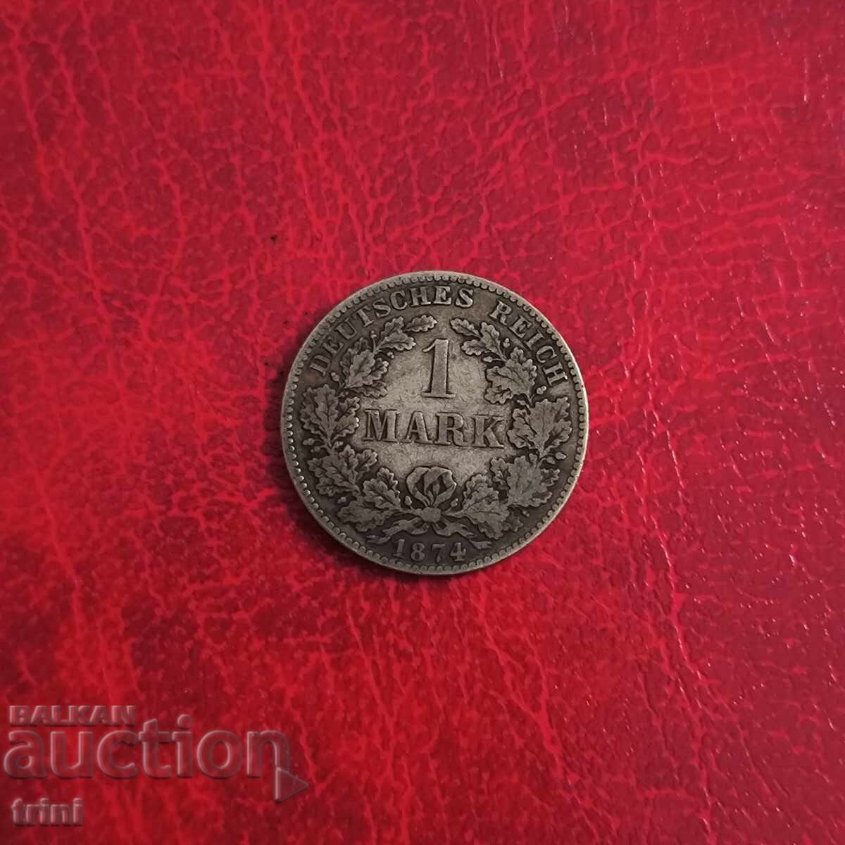 Германия 1 марка 1874 'D' - Мюнхен