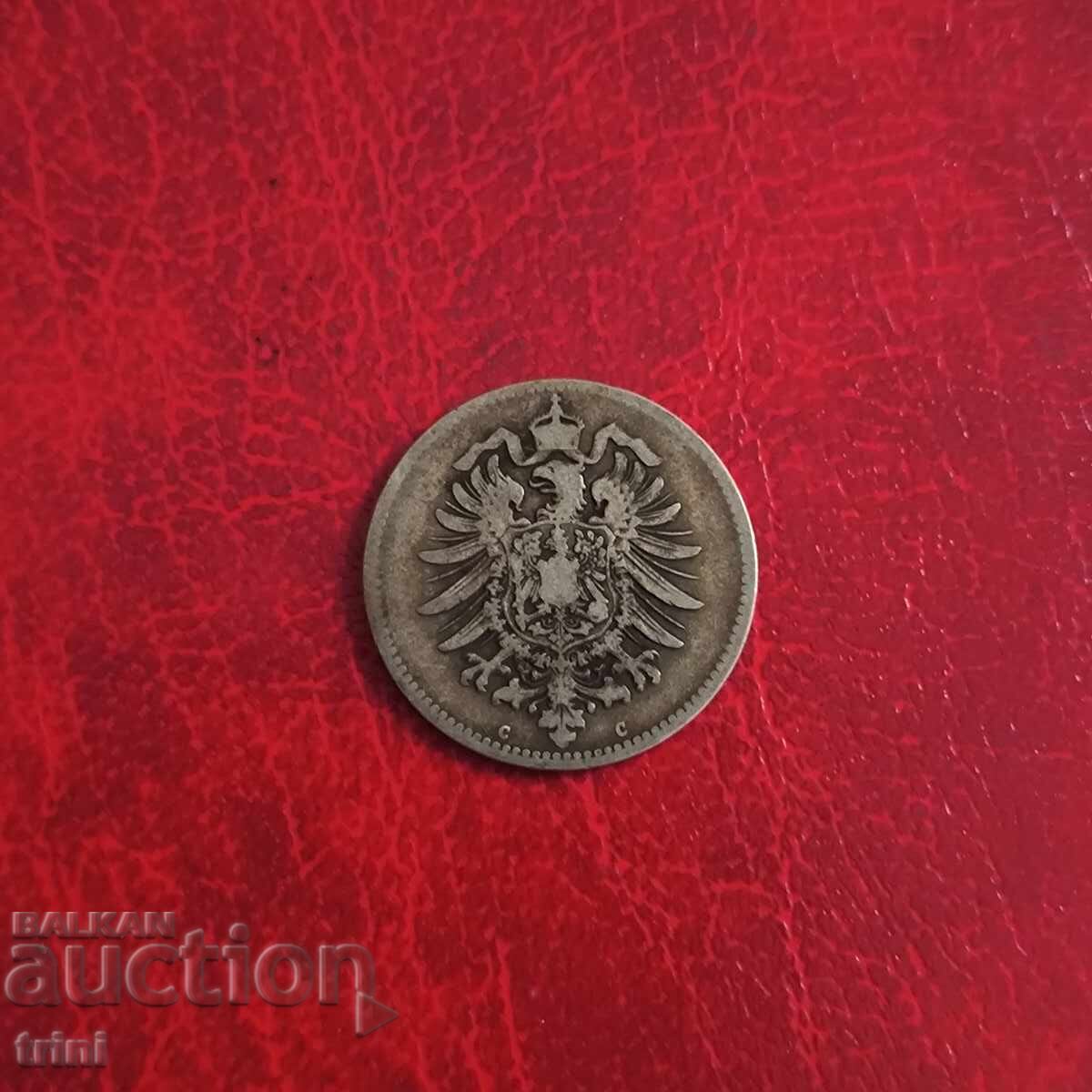 Germany 1 Mark 1875 'G' - Karlsruhe with price 25.00 BGN | € 12.78 Germany 1 Mark 1875 'G' - Karlsruhe with price 25.00 BGN | € 12.78