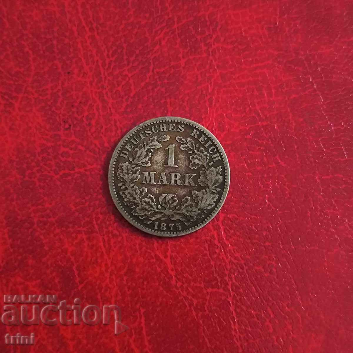 Germany 1 Mark 1875 'G' - Karlsruhe Germany 1 Mark 1875 'G' - Karlsruhe