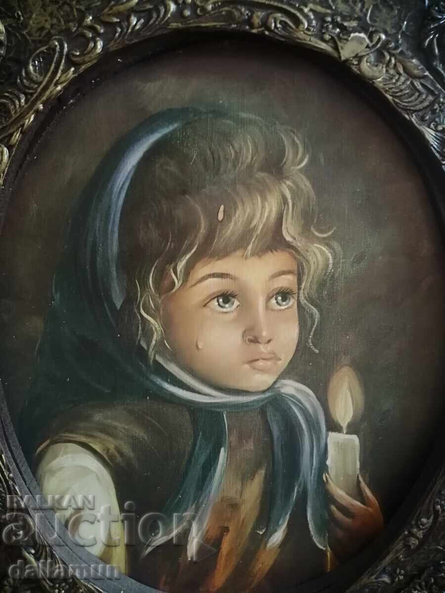 старинна картина плачещо дете с цена 90.00 лв. | € 46.02 старинна картина плачещо дете с цена 90.00 лв. | € 46.02