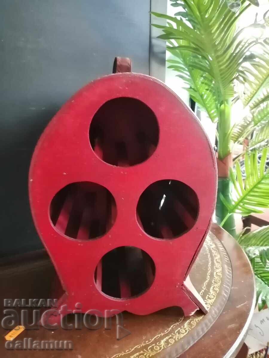 Παράδοση Ξύλινη βάση για 4 μπουκάλια