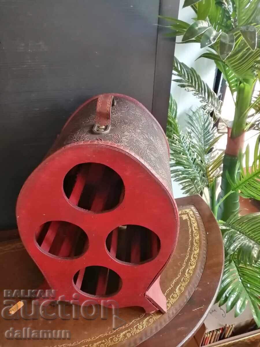 Ξύλινη βάση για 4 μπουκάλια