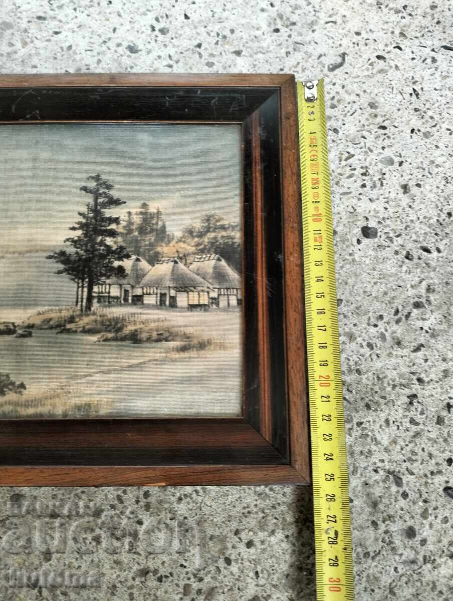 Tablou pictat cu cerneală japoneză Meiji pe mătase periată cu preț 99.99 BGN | € 51.12 Tablou pictat cu cerneală japoneză Meiji pe mătase periată cu preț 99.99 BGN | € 51.12