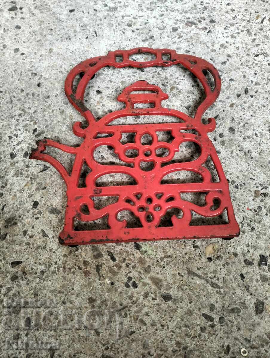 Old cast iron teapot stand Old cast iron teapot stand