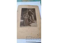 Снимка Двама младши офицери Картон