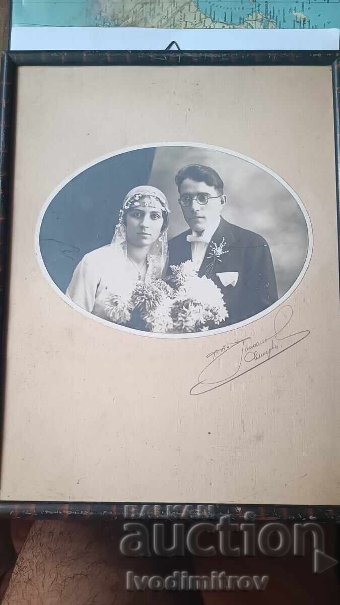 Снимка Младоженци Картон