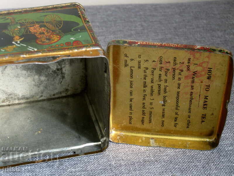 Стара литографна тенекиена кутия за чай Hornimans - 5 Стара литографна тенекиена кутия за чай Hornimans - 5