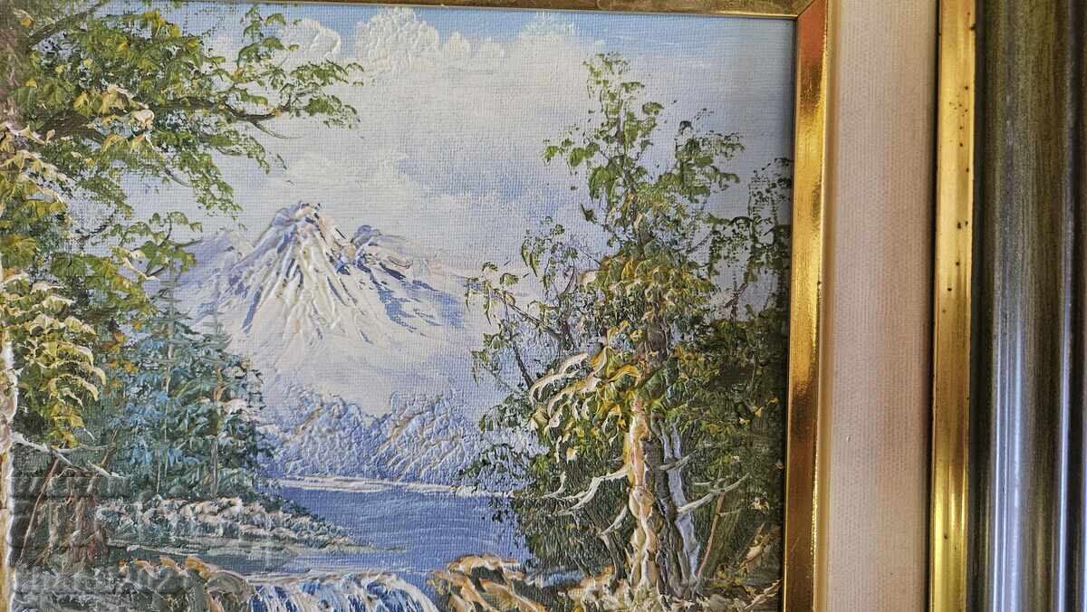 Όμορφη ελαιογραφία, καμβάς 40x34εκ - 5