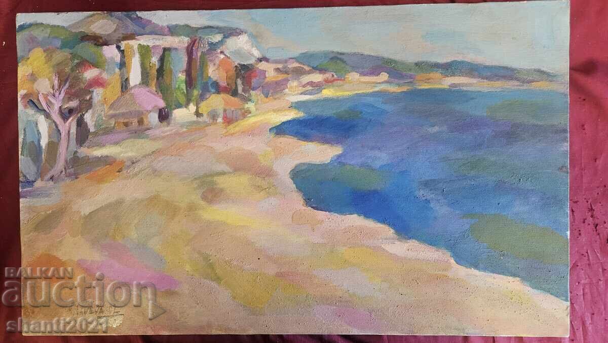 Beautiful oil painting, canvas, signed - A.TANEVA, 55x32cm with price 89.00 BGN | € 45.50 Beautiful oil painting, canvas, signed - A.TANEVA, 55x32cm with price 89.00 BGN | € 45.50