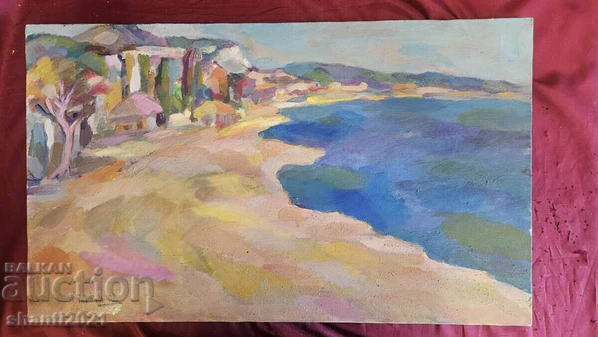 Beautiful oil painting, canvas, signed - A.TANEVA, 55x32cm Beautiful oil painting, canvas, signed - A.TANEVA, 55x32cm