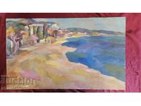 Tablou frumos ulei, pânză, semnat - A.TANEVA, 55x32cm