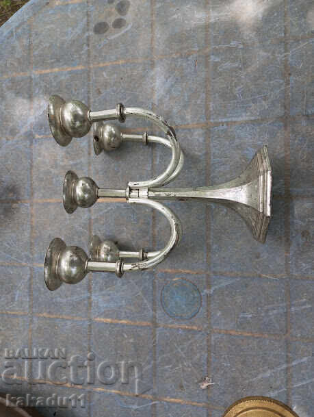 Delivery of Old Versilbert candlestick holder Delivery of Old Versilbert candlestick holder