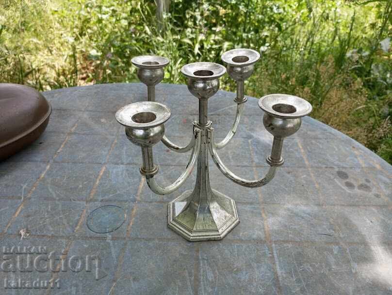 Old Versilbert candlestick holder - 5 Old Versilbert candlestick holder - 5
