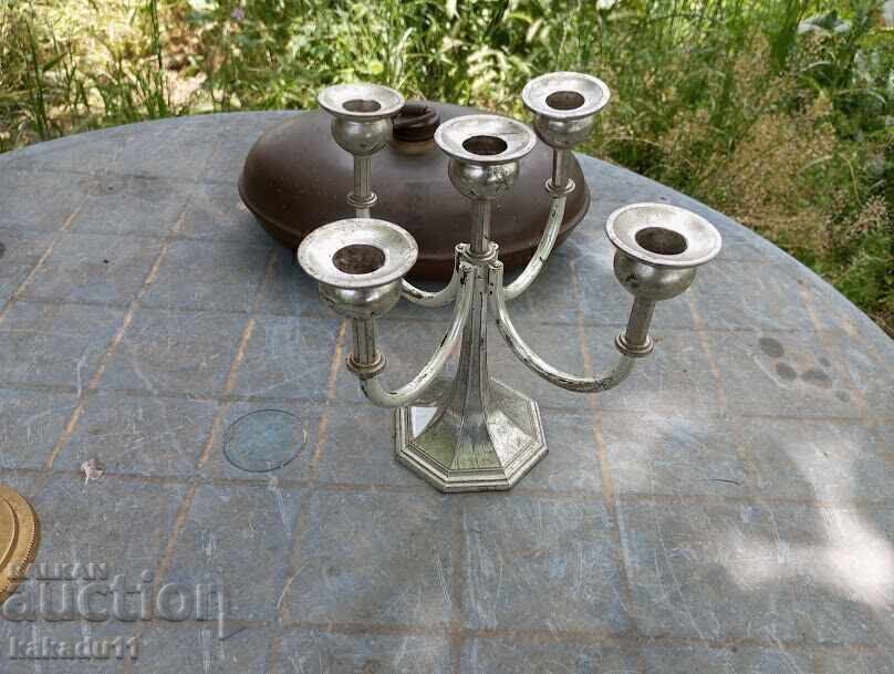 Old Versilbert candlestick holder - 7 Old Versilbert candlestick holder - 7