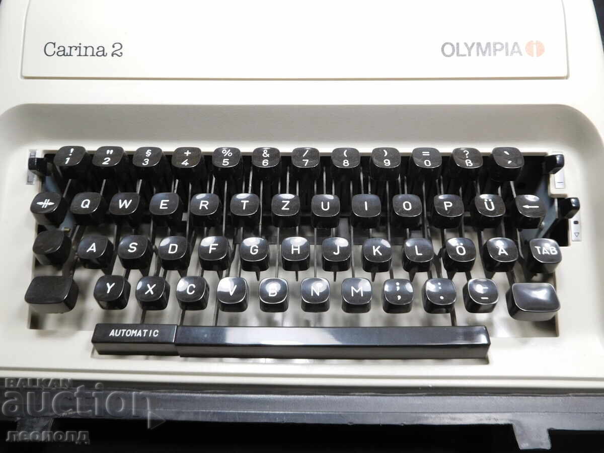 Auction  OLD RETRO PORTABLE TYPEWRITER OLYMPIA CARINA 2