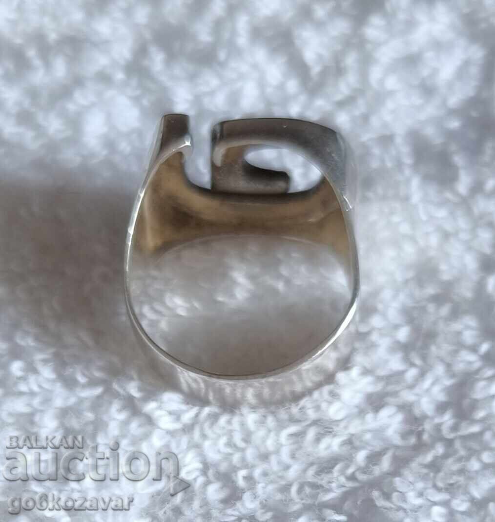 Ασημένιο μεγάλο unisex δαχτυλίδι, 0,925 με τιμή € 26.00 | 50.85 BGN