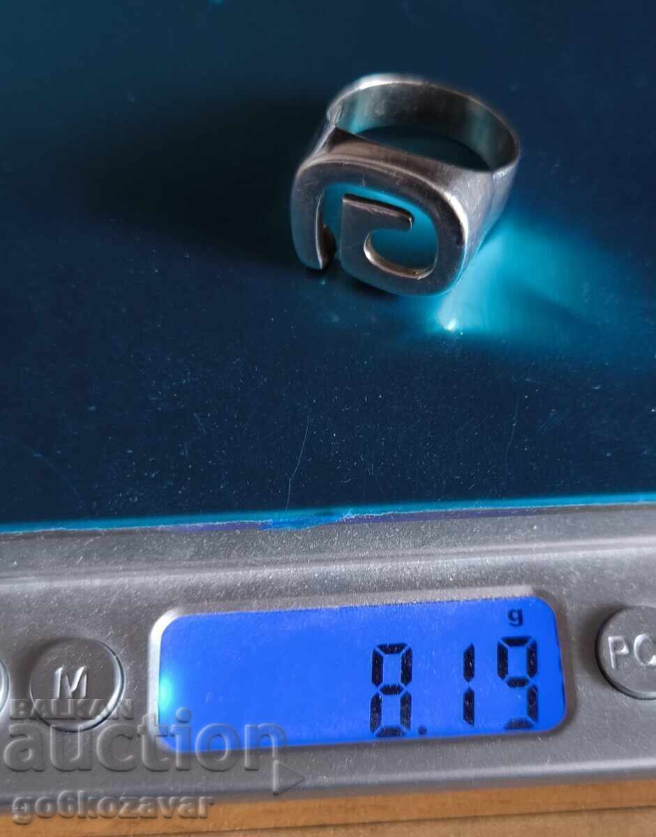 Ασημένιο μεγάλο unisex δαχτυλίδι, 0,925 - 7