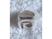 Silver large unisex ring, 0.925