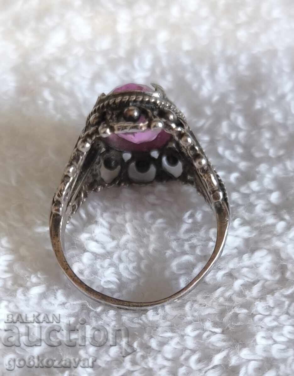 Auction USSR Star Beautiful Silver 875 Ring, Sapphire! For Ladies Auction USSR Star Beautiful Silver 875 Ring, Sapphire! For Ladies