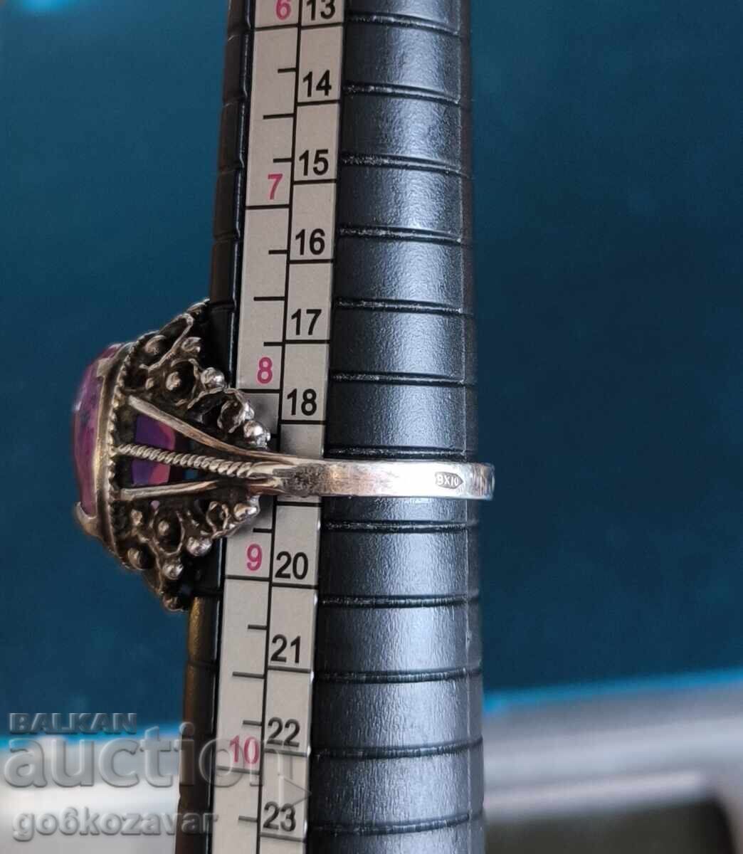 USSR Star Beautiful Silver 875 Ring, Sapphire! For Ladies - 6 USSR Star Beautiful Silver 875 Ring, Sapphire! For Ladies - 6