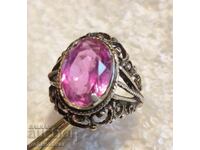 USSR Star Beautiful Silver 875 Ring, Sapphire! For Ladies