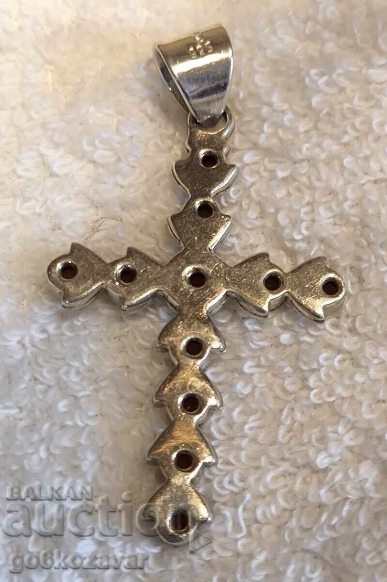 Auction Cross Silver, Bohemian Garnet ! ! ! Big Beautiful ! ! ! Auction Cross Silver, Bohemian Garnet ! ! ! Big Beautiful ! ! !