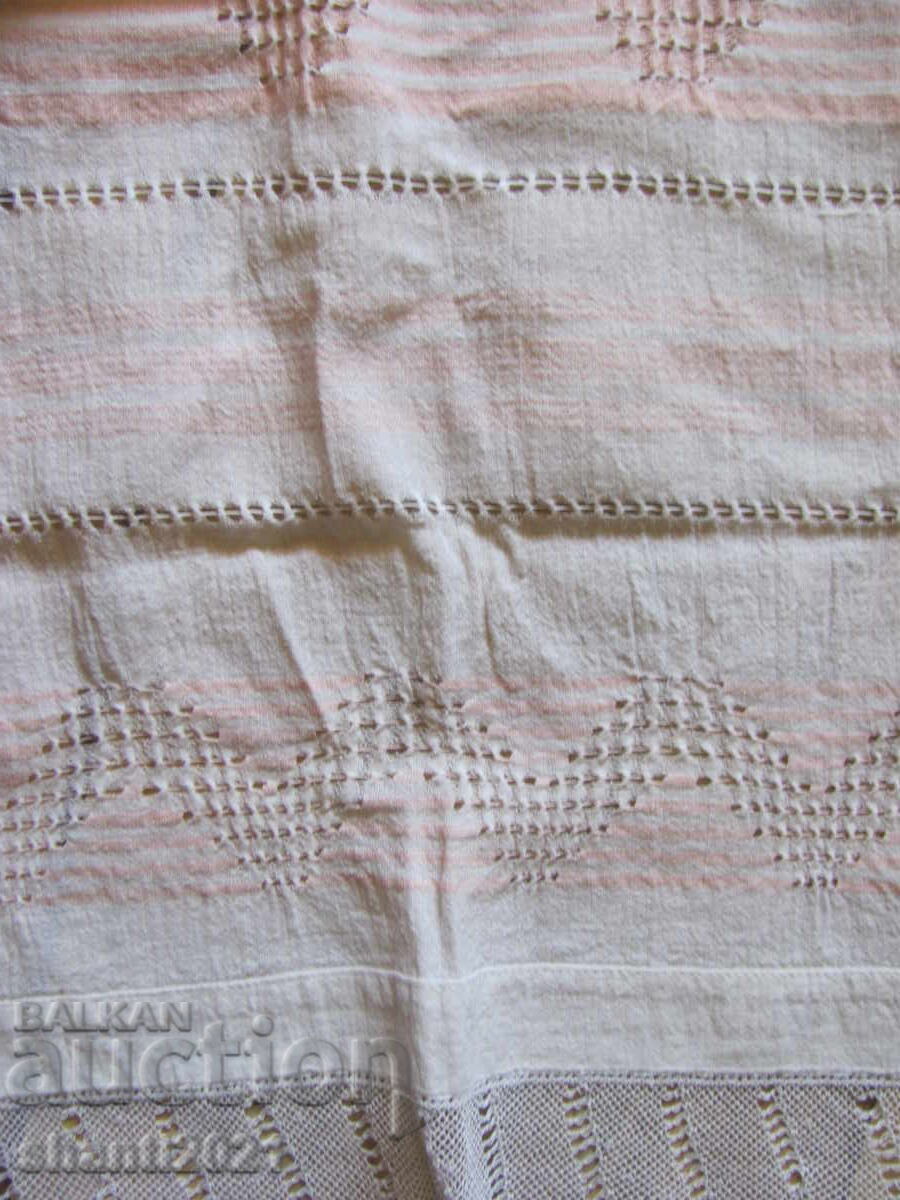 Δημοπρασία 19ος αιώνας πετσέτα, χειροποίητο καναρίνι, δαντέλα, 2 τεμάχια