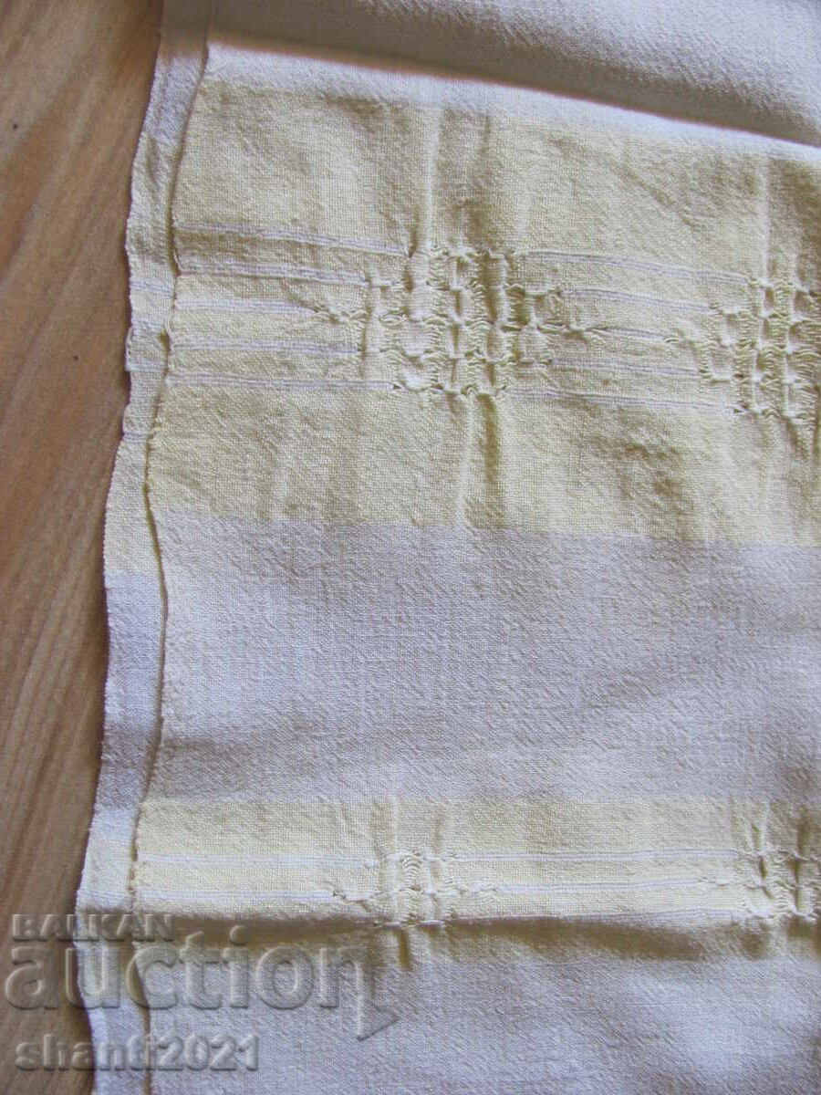 19ος αιώνας πετσέτα, χειροποίητο καναρίνι, δαντέλα, 2 τεμάχια - 5