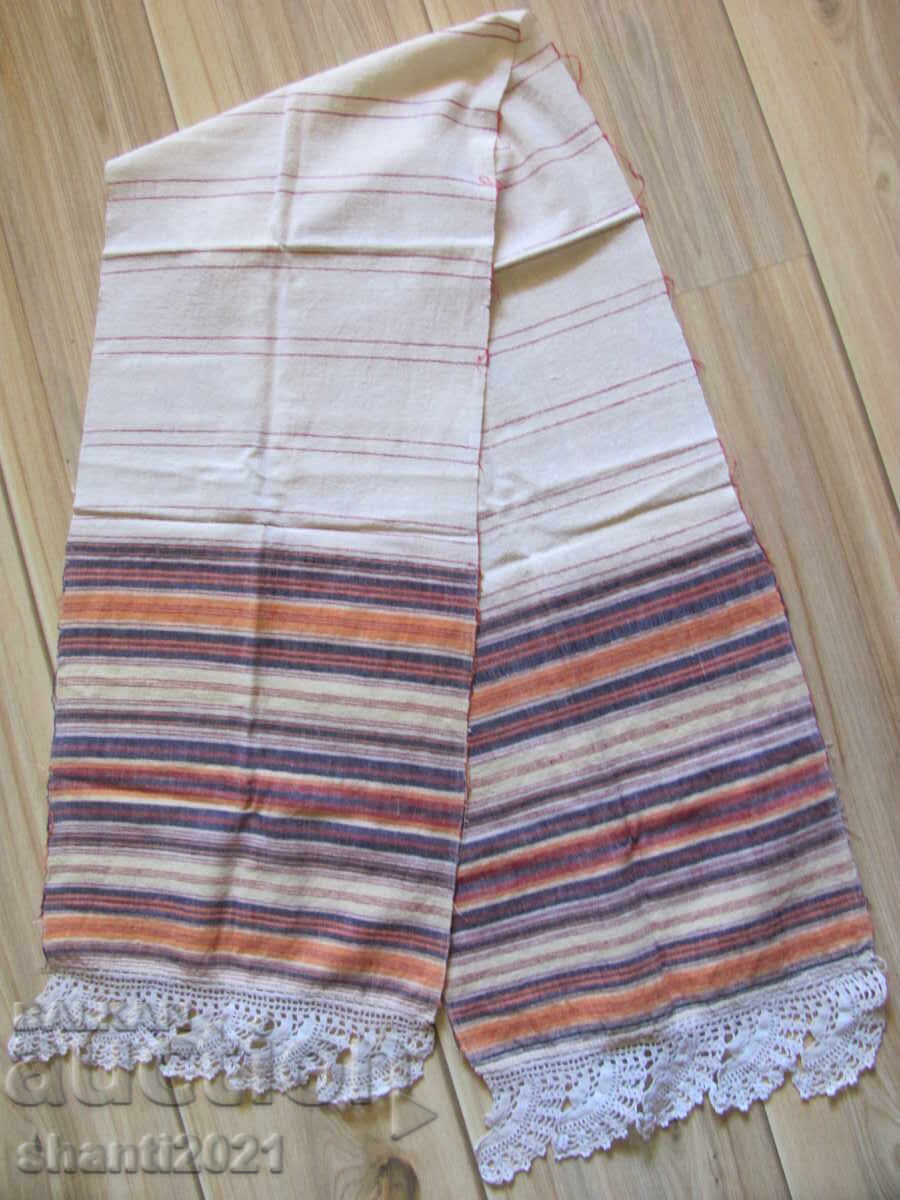 19ος αι. πετσέτα, μαντήλι, χειροποίητο υφαντό καναρίνι, δαντέλα, 76x30εκ 19ος αι. πετσέτα, μαντήλι, χειροποίητο υφαντό καναρίνι, δαντέλα, 76x30εκ