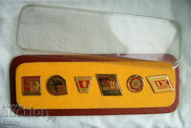 6 τεμάχια σήματα Γερμανίας - "Έτοιμος για μάχη", "Αποστολή στρατιώτη" 6 τεμάχια σήματα Γερμανίας - "Έτοιμος για μάχη", "Αποστολή στρατιώτη"