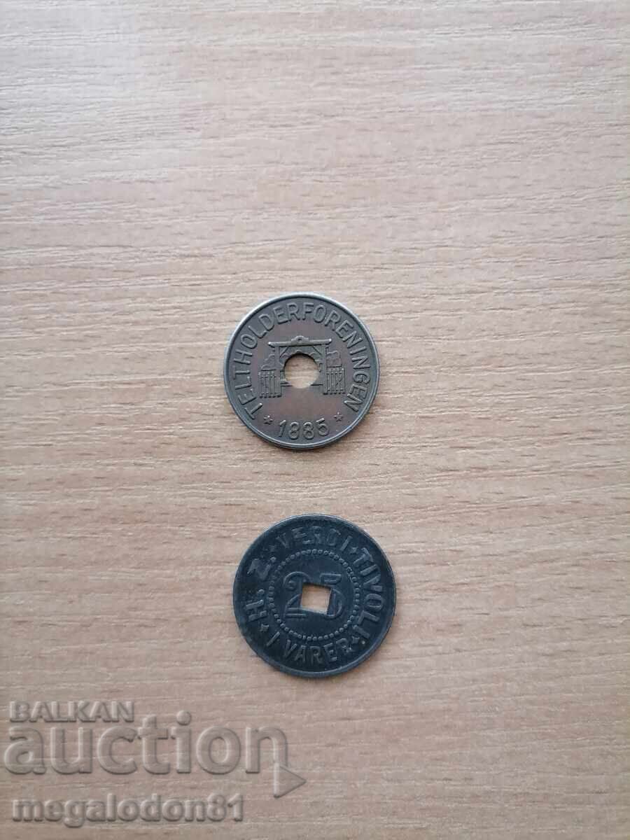 Дания - лот стари жетони с цена 19.50 лв. | € 9.97