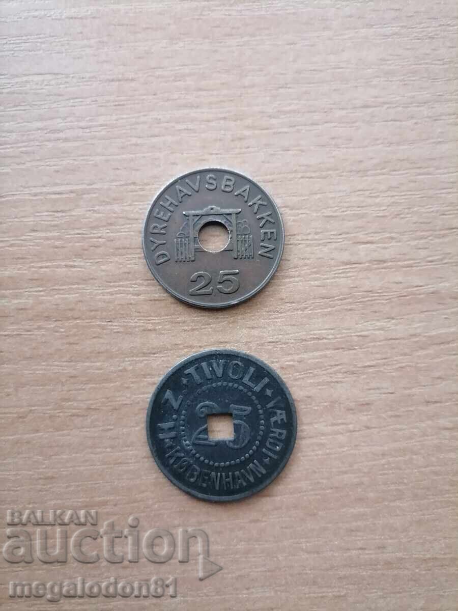 Дания - лот стари жетони