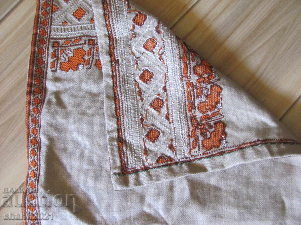 Παράδοση Βίντατζ χειροποίητο κέντημα καρέ, τραπεζομάντηλο, 73x40εκ